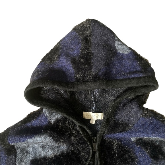 Anatomie Ciara Cozy Full Zip Hoodie Women’s size Small in Navy Blue / Black Camo - Picture 3 of 6